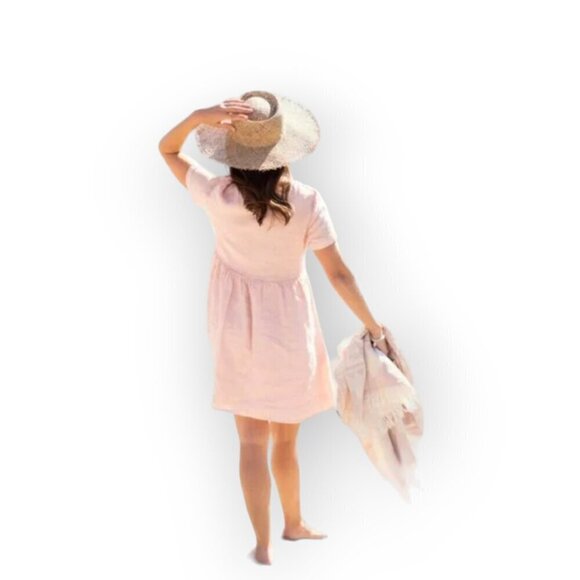 Jillian Harris x Priv Hamptons Linen Babydoll Dress Large - Picture 4 of 12